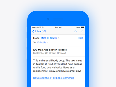 iOS Mail App