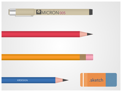 Pencils Illustration Made With Sketch