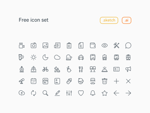 20×20 Line Icons Set
