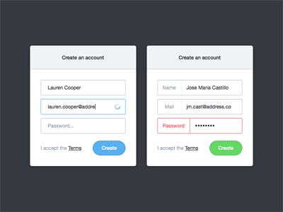 Create An Account Form