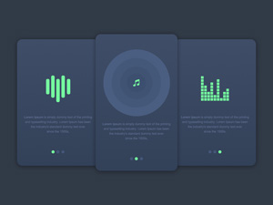 Music Player Walkthough Screens