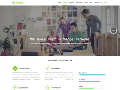 Dream Landing Page