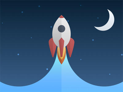 Space Ship Illustration Made With Sketch