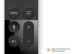 Apple TV Remote Illustration
