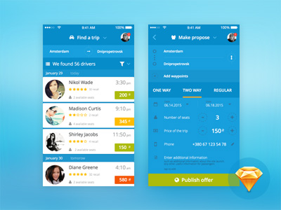 Ride Sharing Service App Redesign