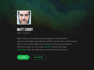 Artist Profile Page
