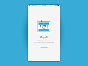 404 Error Empty Screen