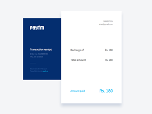 Email Receipt Concept