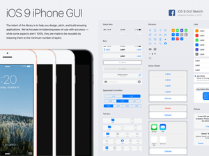 Facebook iOS 9 Sketch & PSD GUI