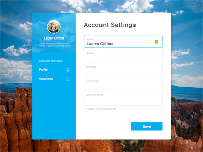 Account Popup