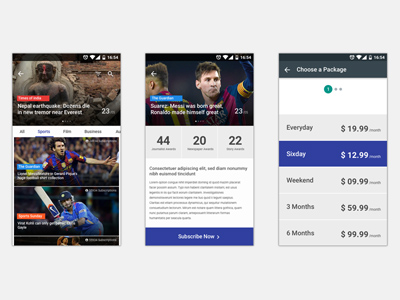 Newspaper Subscription App Concept