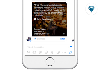 Citymaps + Facebook Messenger