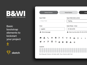 B&W UI Elements