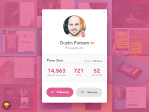 Dribbble Profile Card