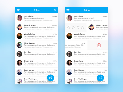 Mail App Design by Bootstrap Guru
