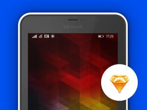 Microsoft Lumia 640 XL Mockup for Sketch