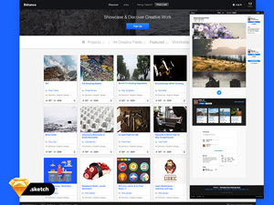 Behance GUI