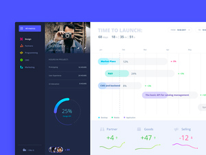 Blue Progress Dashboard