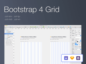 Bootstrap 4 Grid for Sketch