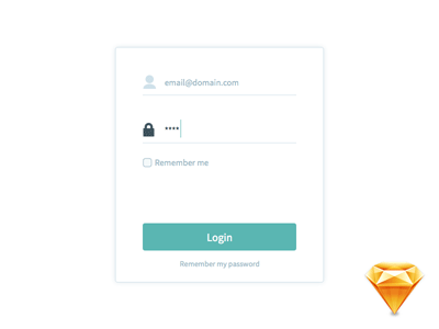 Login form Freebie Sketch