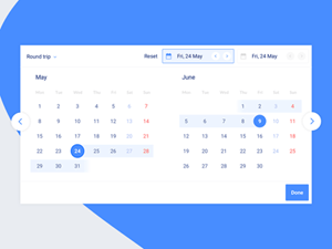 Calendar UI Widget