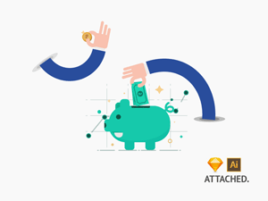 Cashback/Get Refund/Save Money Illustration