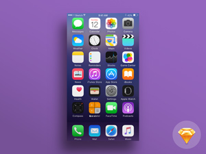 iPhone Screen With Diffuse Shadow