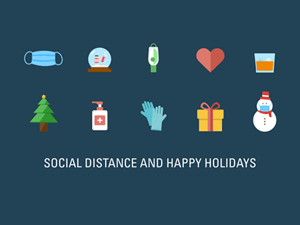 Social Distancing Christmas Icons