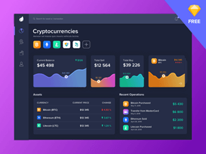 Dark Crypto Dashboard
