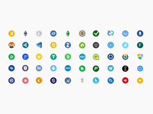 50 Cryptocurrency Logos