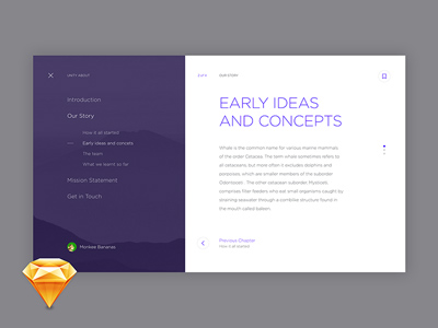 About Page Designed in Sketch
