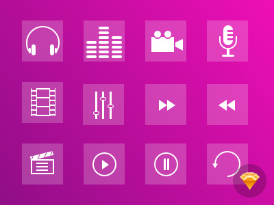 Multimedia Icon Set