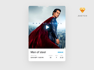 Movie Ticket Card