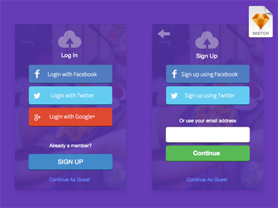 Mobile Sign up Form Template