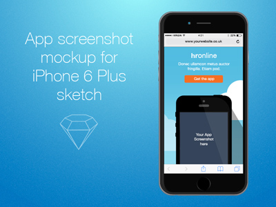 iPhone 6 Plus App Mockup