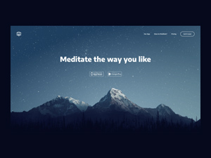 Meditating App Website Template