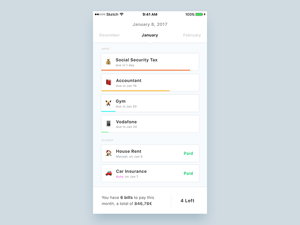 Debts App Concept