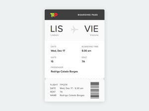 Boarding Pass Screen