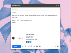Email Signature Sketch Template