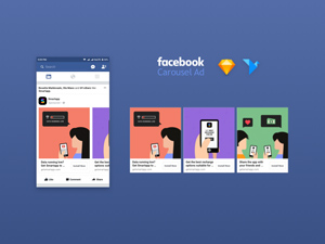Facebook Carousel Ad Mockup