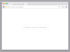 Flat Firefox UI Mockup for Sketch