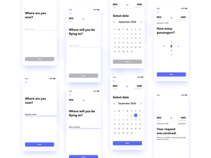 Minimalist Flight Booking App UI