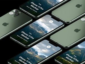 iPhone 11 Pro Mockup Isometric