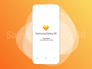 Samsung Galaxy S8 Mockup White