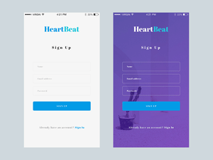 Sign Up App Screen