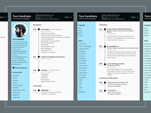 UX Designer Resume Template for Sketch