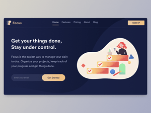 Dark Website Hero Section