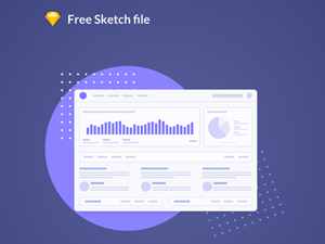 Flat Dashboard Illustration
