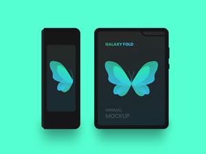 Galaxy Fold Minimal Mockup