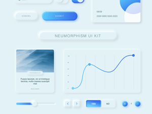 Neumorfism Dashboard UI Kit